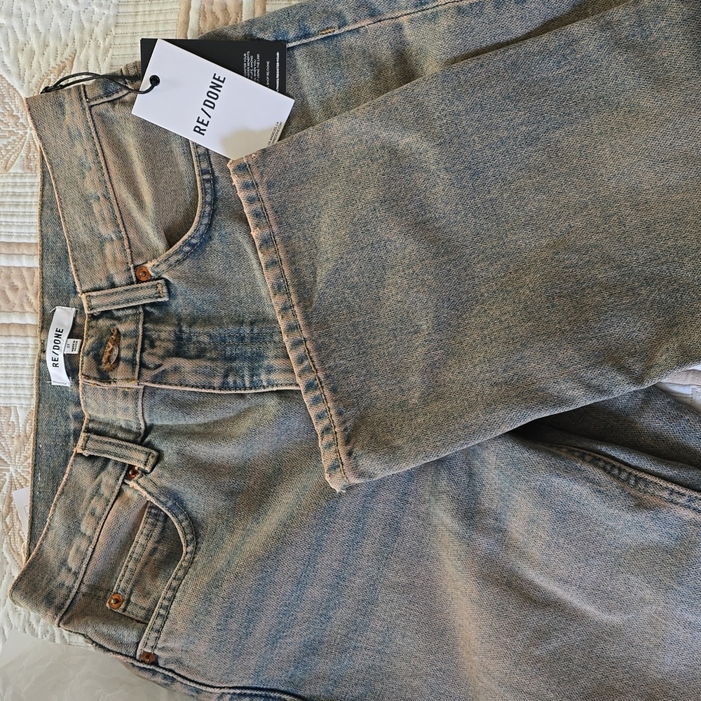 RE/DONE High Waist Crop Flare Jeans Size 27 - Picture 2 of 6